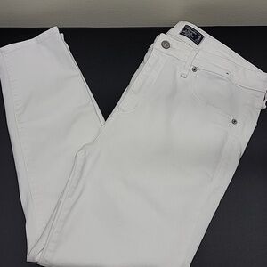 ABERCROMBIE & FITCH WHITR SIMONE HIGH RISE ANKLE JEANS 30